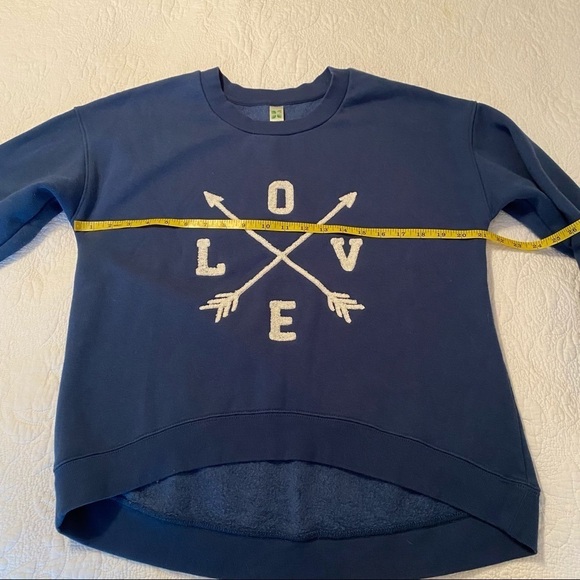 Green Tea Love and Arrows Blue Sweatshirt - S - Picture 7 of 9